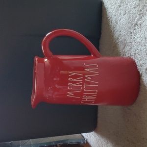 Clay Merry Christmas pitcher